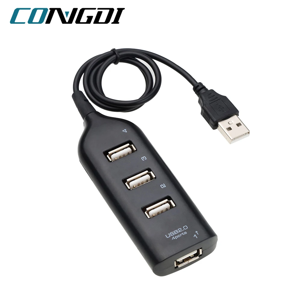 USB 2 0 высокоскоростной usb-хаб 4 порта разветвитель USB-адаптер мини-концентратор для