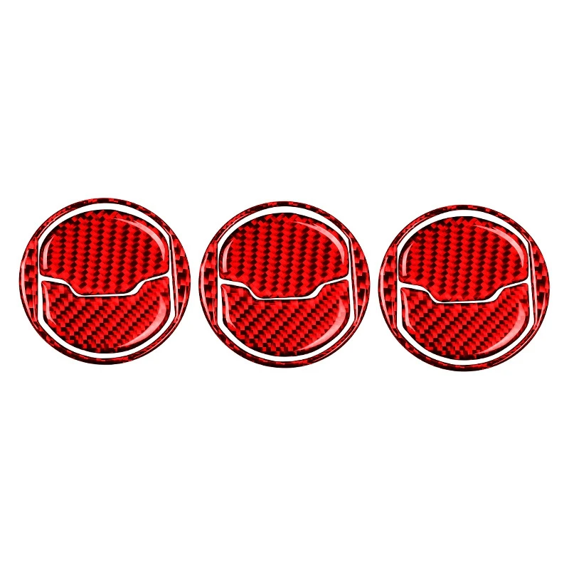 

AU04 -for Ford Mustang Carbon Fiber Car Interior Dashboard Central Air Outlet Conditioning Vent Trim Covers Stickers 2015-2019