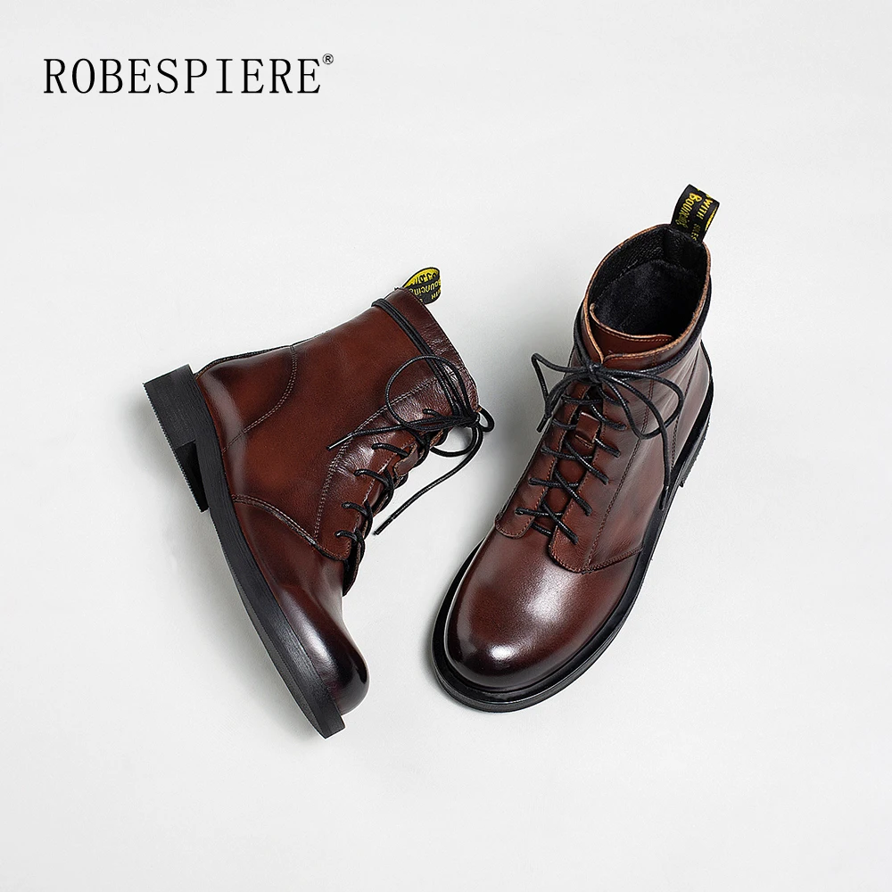 Женские ботильоны на толстой плюшевой подкладке ROBESPIERE зимние водонепроницаемые