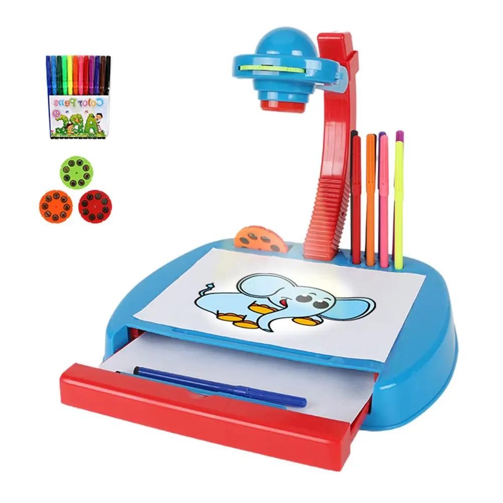 

Детский проектор для рисования, обучающий проектор для детей, стол для рисования, многофункциональная детская проекционная доска для рисов...
