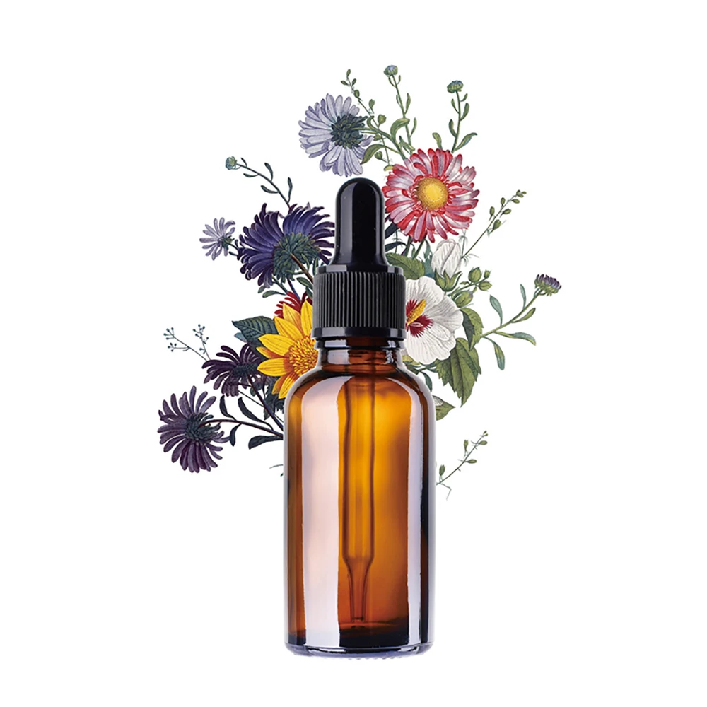 50ml / 100ml Empty Dropper Bottle Amber Essential Oil Glass Aromatherapy Liquid Drop Massage Pipette Bottles Refillable | Красота и