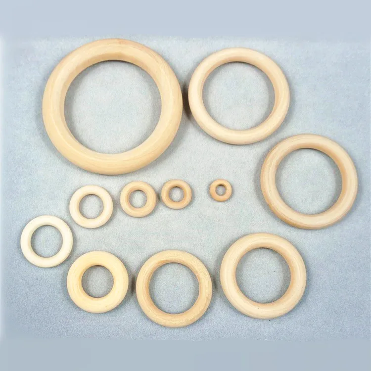 

New Safe Elm Molar Baby Wooden Teething Rings Fashion Wooden Baby Teethers Necklace Earring Bracelet Making DIY Craft Baby Toys