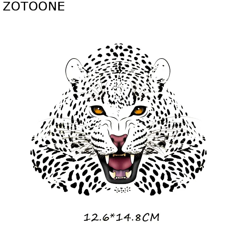 ZOTOONE Переводные нашивки с изображением белого тигра термопереводные для одежды