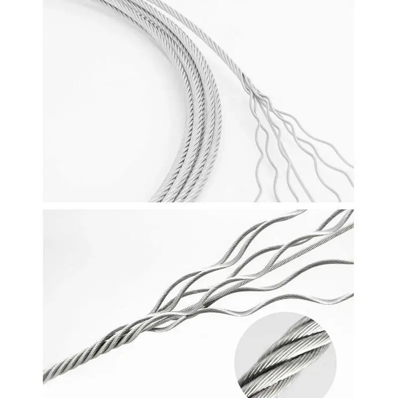 HQ 1X1 9 структура 0,5-10 мм Диаметр мягкий гибкий SS304 Проволочный Трос из нержавеющей стали