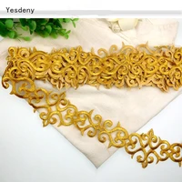 4 meterlot cos costume embroidery lace trim gold silver stage performance clothes diy applique patch fabric accessoriesyn119