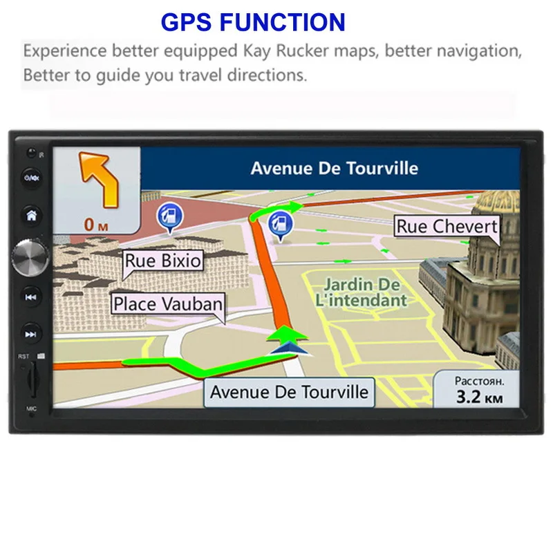 7 дюймов 2 Din стерео приемник gps навигация мобильный Bluetooth телефон подключен