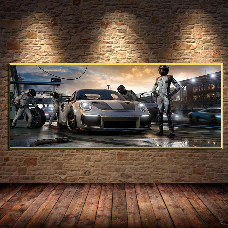 Автомобиль Forza Motorsport 7 Porsches 911 гоночный спортивный автомобиль настенная