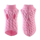 Свитер для собак и кошек, теплая зимняя водолазка, вязаный костюм для кошек и щенков, костюм для чихуахуа