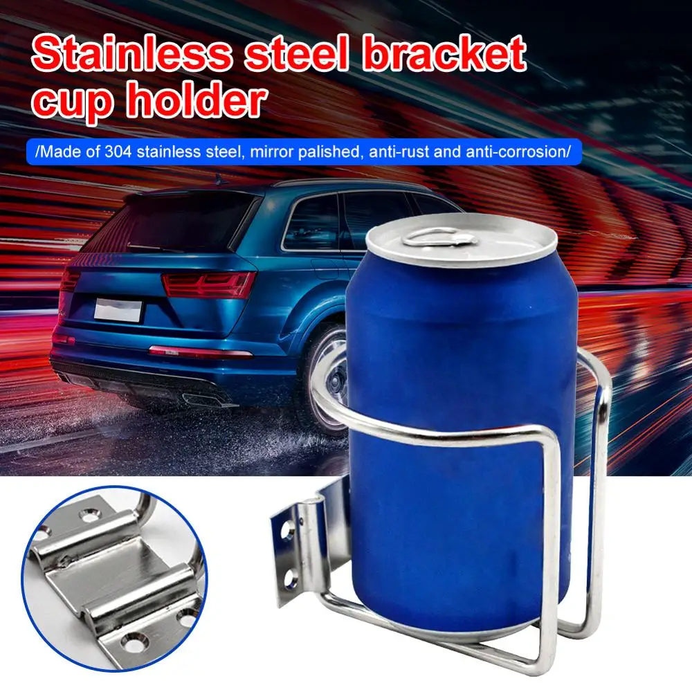 

2 PCS Stainless Steel Ring Drink Bottle Cup Holder For Boat Marine Yacht Caravan RV