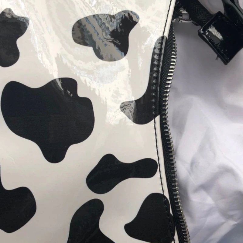 

Vintage PU Leather Women Baguette Handbags Fashion Milk Cow Pattern Ladies Underarm Shoulder Bags Girls Cute Purse Bolso Mujer