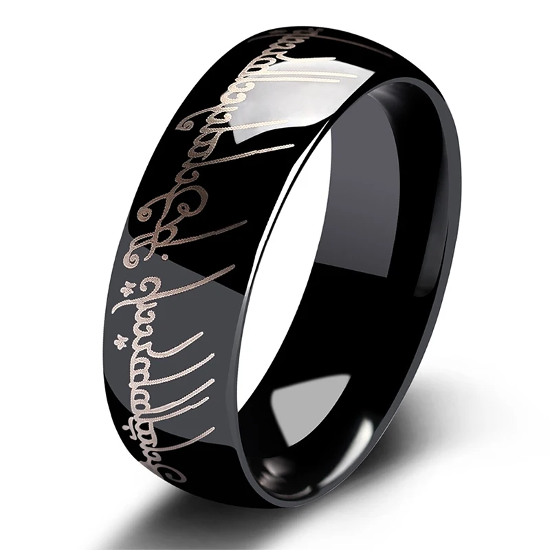 Модные мужские черные обручальные кольца 6 мм 8 из карбида вольфрама с