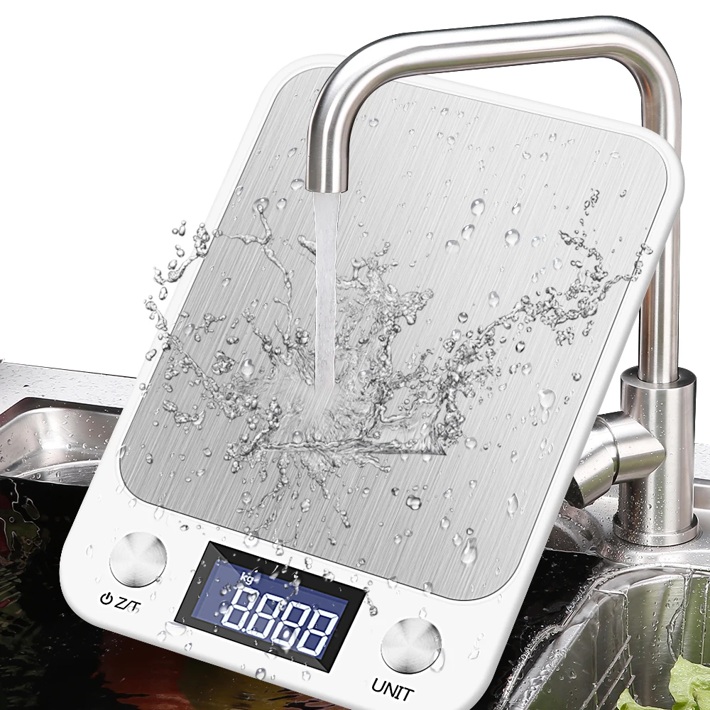 

5-10kg Kitchen Scale Touch Button LCD Display Multi-Function Digital Food 0.1g Stainless Steel Weighing Cooking Tools Balance