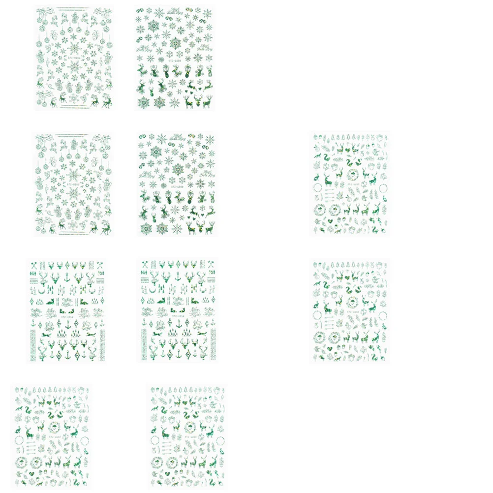 

10 шт., декоративные наклейки для ногтей