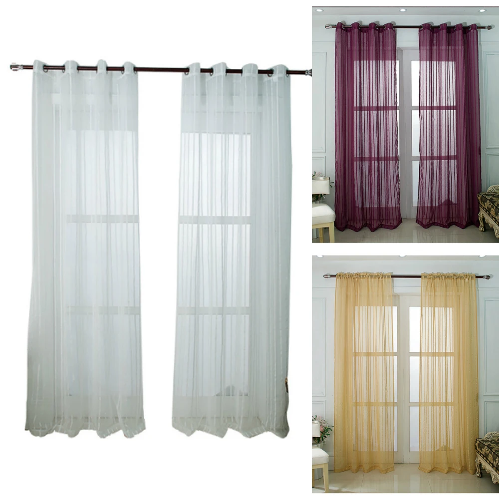 Lychee Solid Color Curtain Modern Door Window Room Divider Valance Home Decoration | Дом и сад
