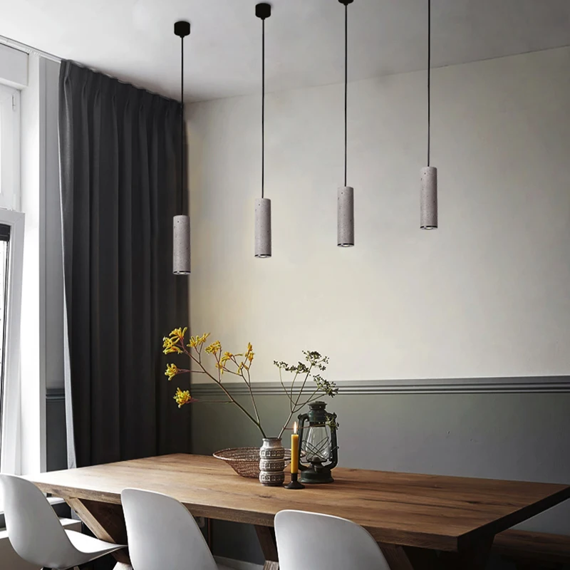 Nordic Cement Spot Pendant Lighting Modern Dinning Room Lamp Decor Light Fixture Hanging Indoor | Освещение