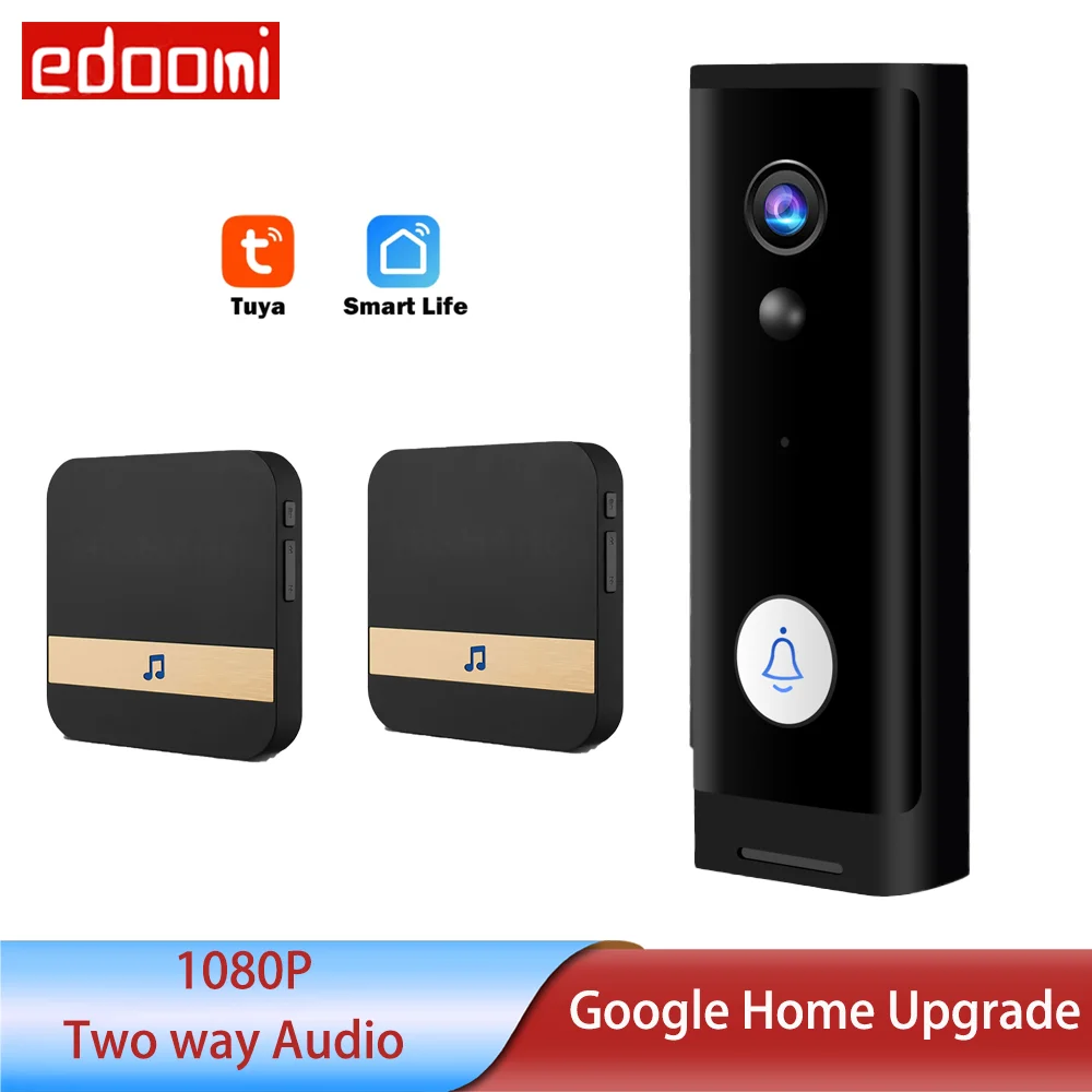 Умный беспроводной видеодомофон 1080P HD Wi Fi с ИК подсветкой|Дверной звонок| |