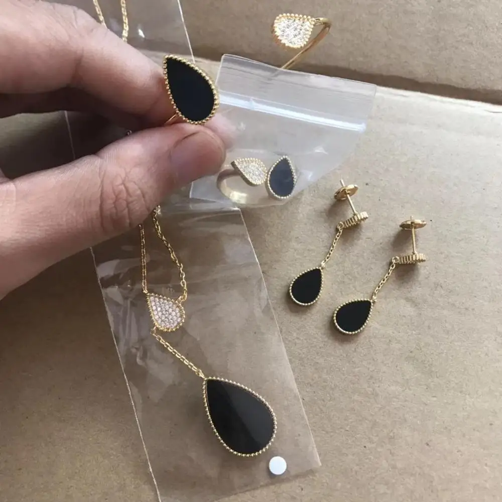 Janeklly модный свадебное ожерелье серьги для женщин полный комплекты свадебных