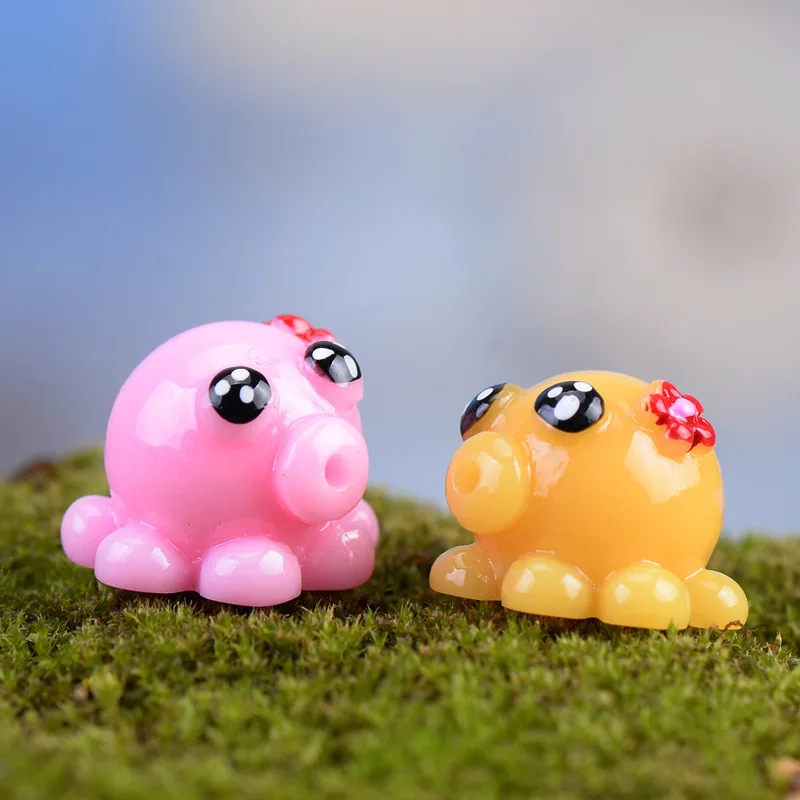 

10 pcs Cartoon Multicolor Couple Mini Octopus Moss Micro Landscape Jewelry Doll DIY Assembled Toy Ornaments Wholesale