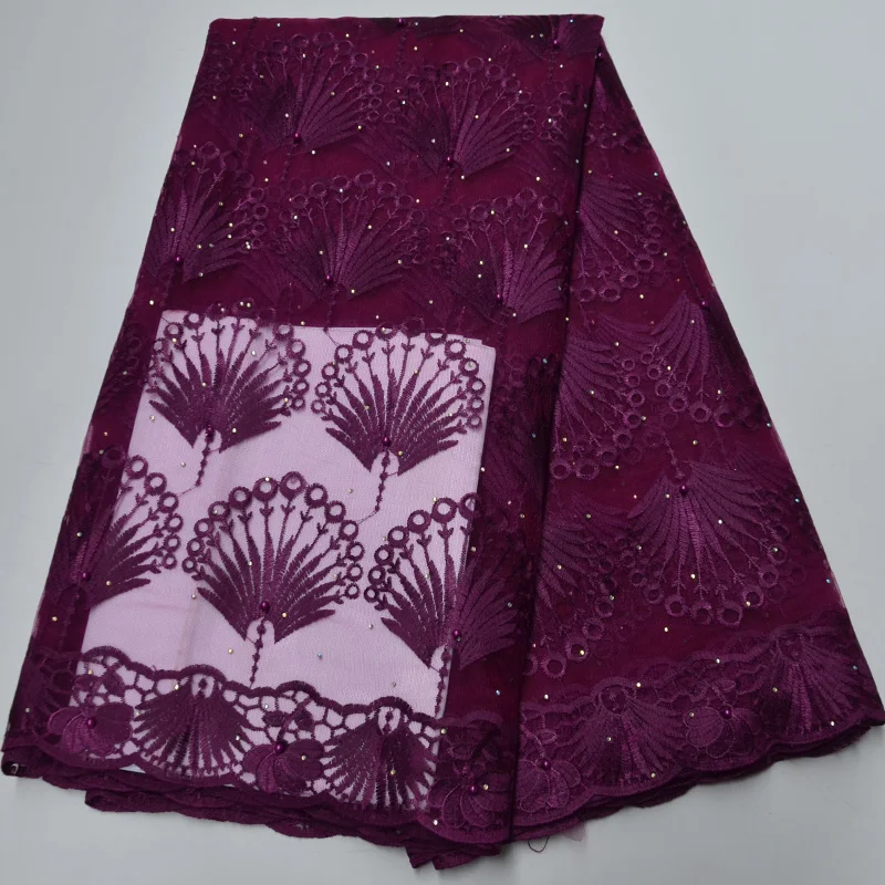 

(5yards/pc) brown African tulle lace fabric with wonderful embroidery wholesales Nigerian net lace for party dress FLP1052