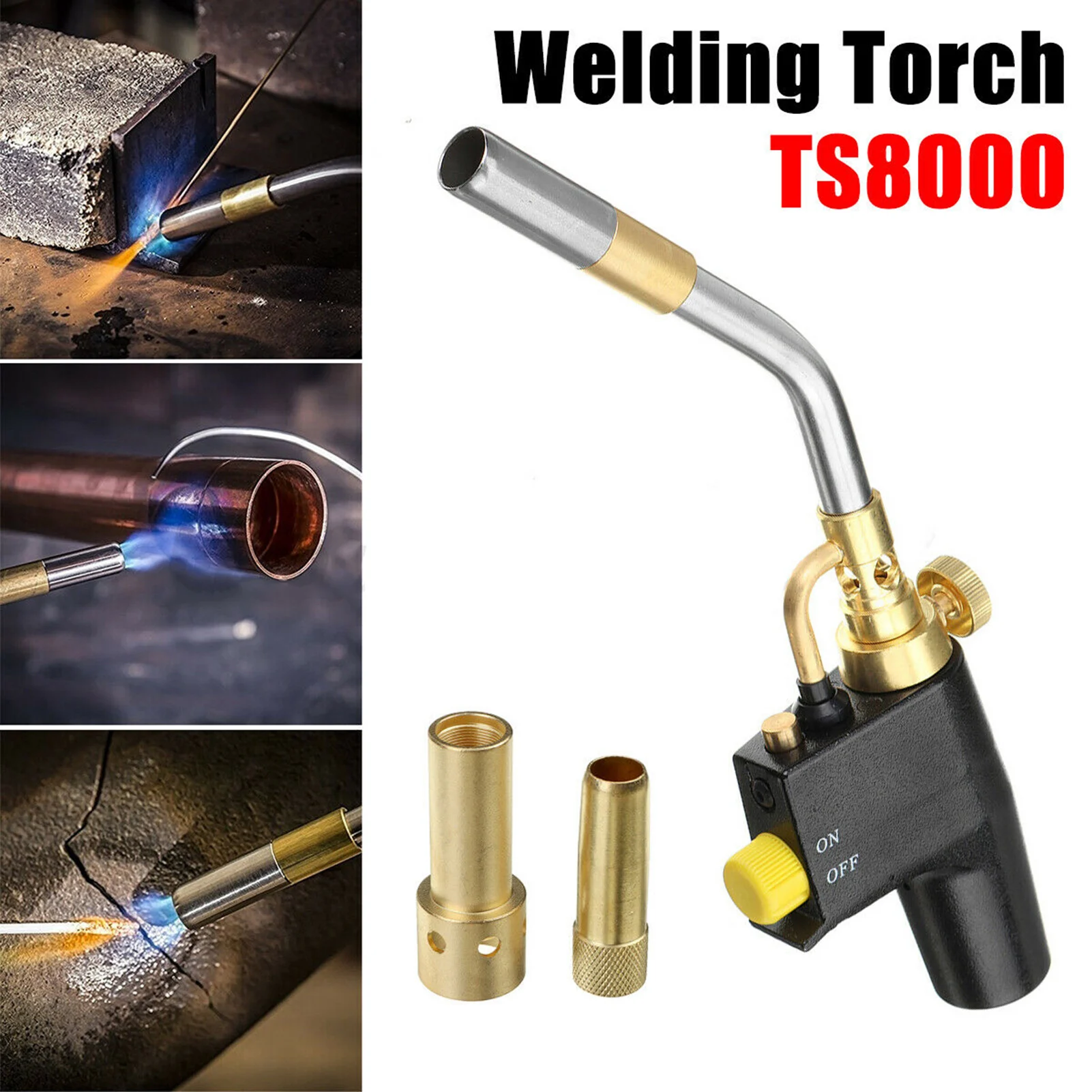 

TS8000 Trigger Brass Mapp Gas Torch High Intensity Propane Adjustable Welding Torch