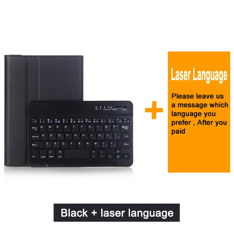 Кожаный чехол с Bluetooth клавиатурой для iPad Mini 2 3 4 5 7 9 дюймов русская Арабская иврит