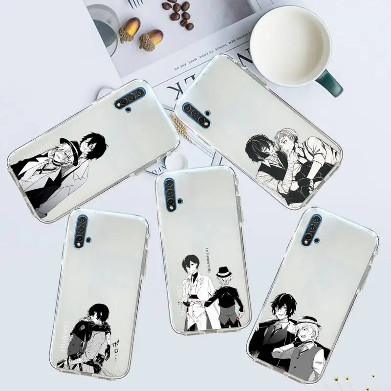 

Bungou Stray Dogs anime Phone Case Transparent for Huawei honor P mate 40 20 30 10 50 i 9 x mate pro lite 8a