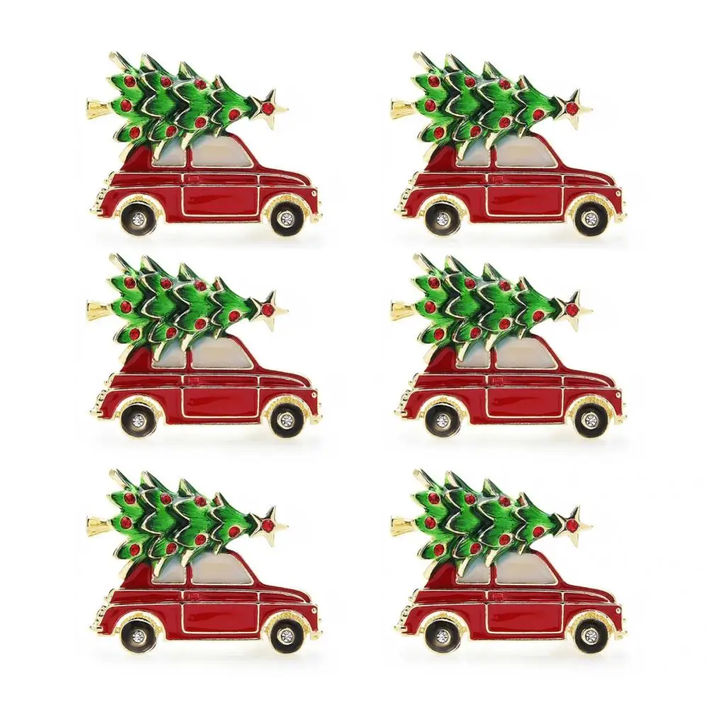 

Long Lasting 6Pcs/Set Convenient Alloy Visual Effect Napkin Ring Alloy Napkin Ring Exquisite for Home