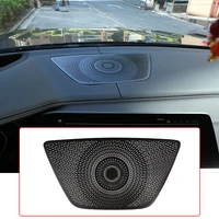 aluminum alloy car part dashboard loudspeaker speaker cover trim sticker black for bmw x5 g05 2019 2020 car interior accessories