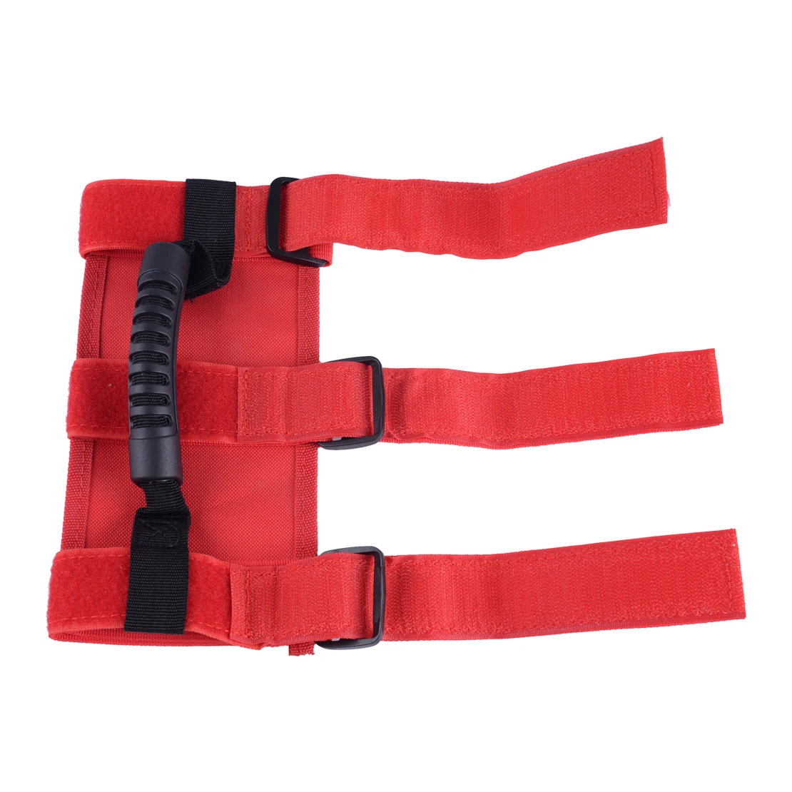 Beler 4 шт. красный рулон бар захватные ручки ручка ремешок с крюком и петлей