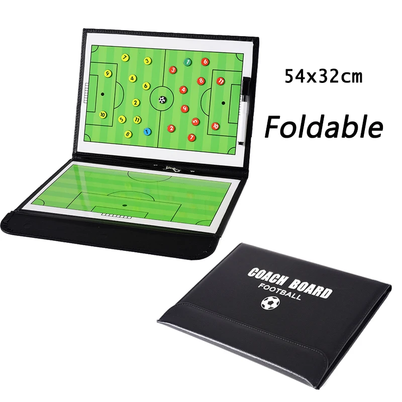 Складная магнитная тактическая доска 54 см тренировочная настольная футбольная