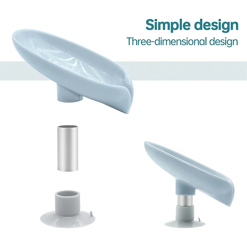 Ящик для мыла мыльница в форме листа поднос вертикальная присоска лоток хранения