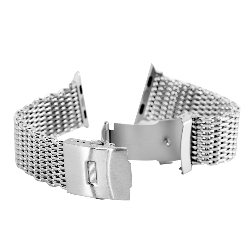 Миланская Акула сетчатый ремешок для часов Apple Watch 42 мм 38 металлический браслетов