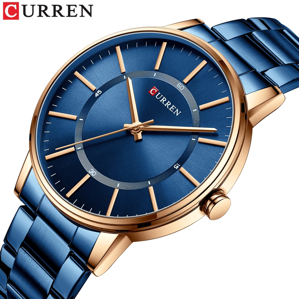 

CURREN Watches men Minimalist Ultra-thin Quartz Watch Designed for gentlemen Fashion Wrist watch Waterproof Male Clock