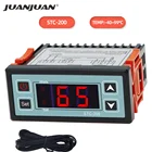 STC-200 терморегулятор контроль температуры холодильник размораживание сигнализация Термостат Регулятор контроль нагрева 220 В 30% скидка