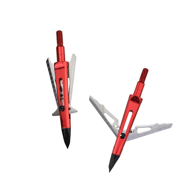 4 шт. Broadhead 2 лезвия из нержавеющей стали 100 зернистая стрела с коробкой со стрелкой