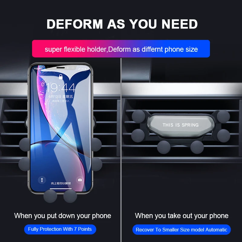 Универсальный автомобильный держатель для телефона iPhone X XS Max Samsung Huawei с