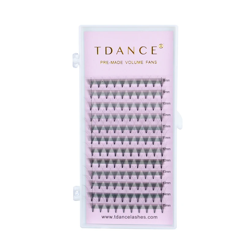 TDANCE nature lashes 13D предварительно сделанные объемные веера idividual ресницы для наращивания 0,03 мм 8-15 мм короткий стержень softmake up Инструменты
