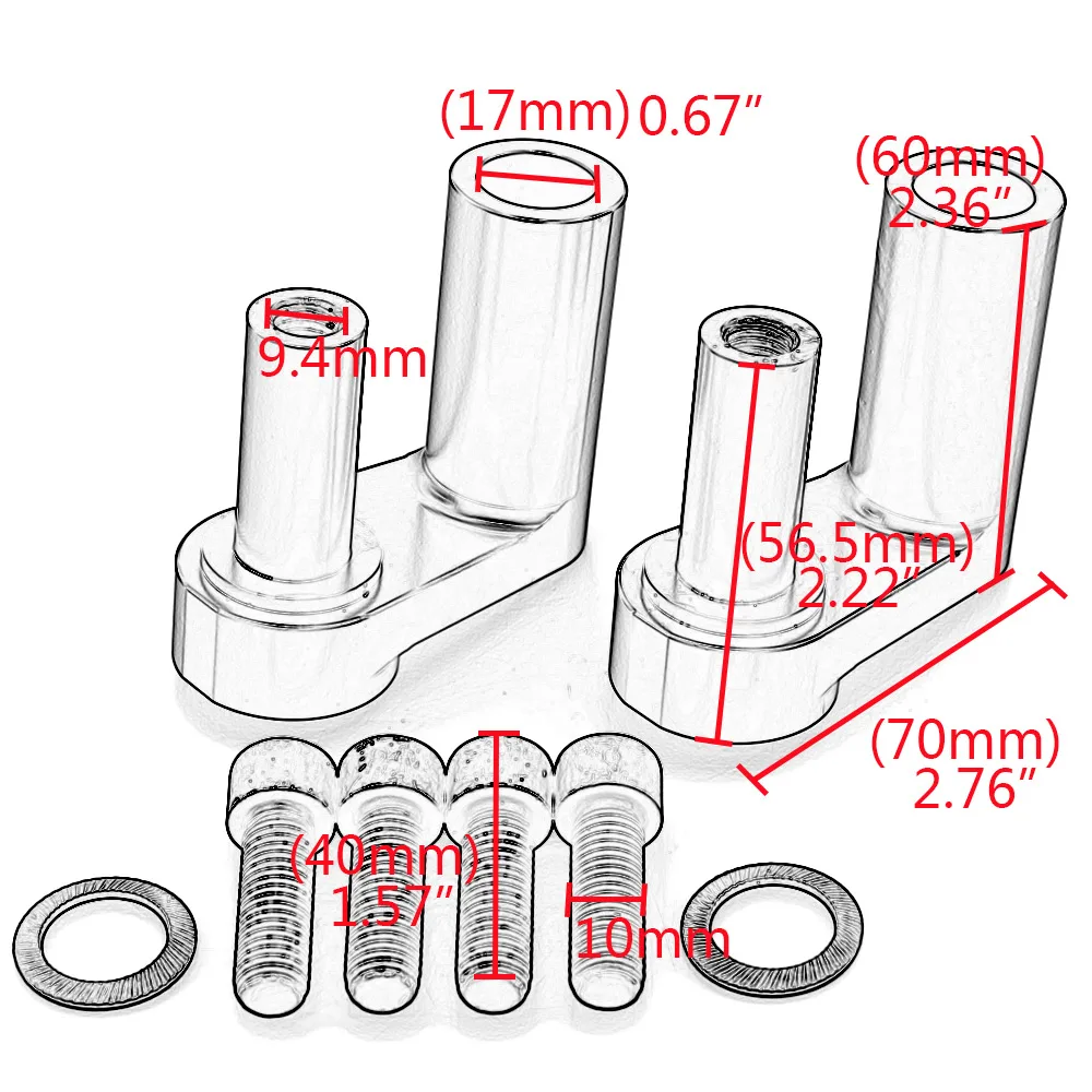 

Motorcycle Adjustable Back Move Handlebar Risers Mount Clamps Fit For BMW R1200RT R1250 RT R1200 R1250 R1250RT