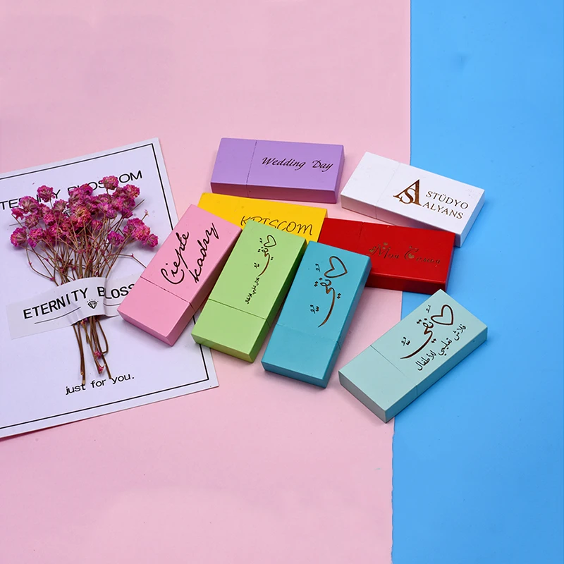 USB флеш накопитель JASTER Деревянный Цветной с логотипом на 2 0 8 64 Гб|USB