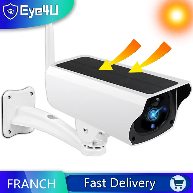 Ip камера на солнечной батарейке WiFi 1080P HD наружная CCTV аккумуляторная беспроводная