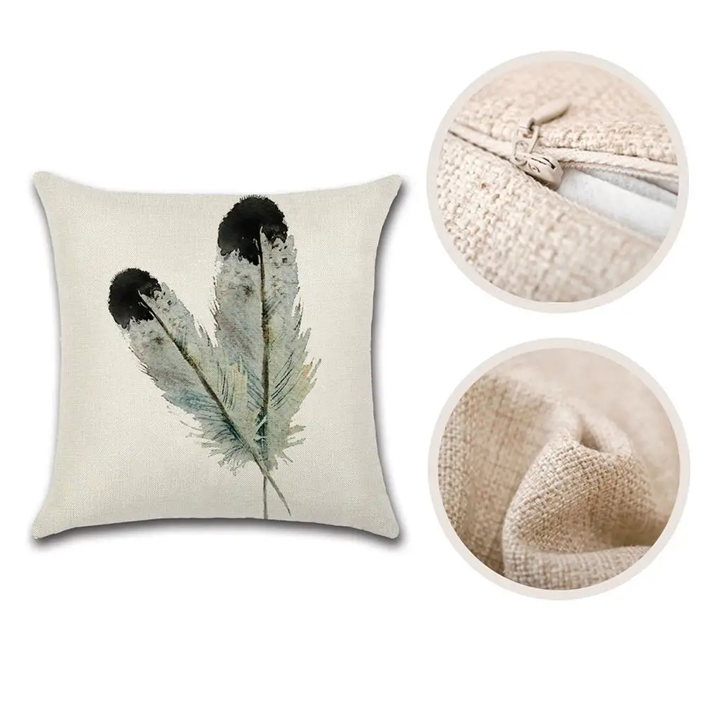 4 шт. чехол для подушки с компасом и пером винтажная декоративная подушка дивана в