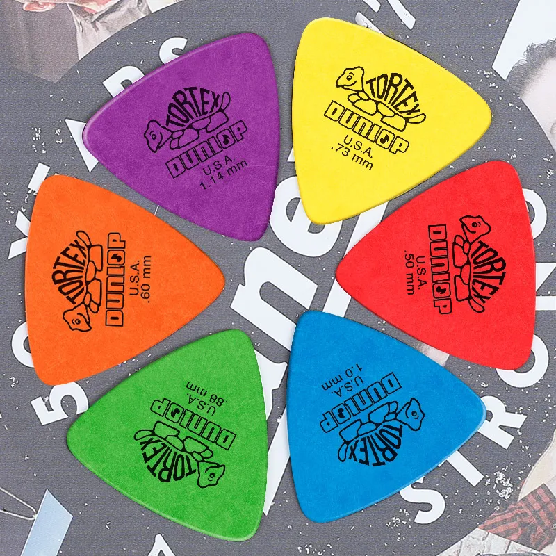 dunlop tortex plektren bass vermittler akustische elektrische zubehör klassische dreieck gitarre pick 0 50 60 730 881 0114mm free global sh