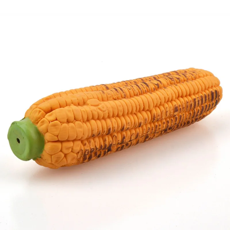 Латекс Собака скрипучая жевательная игрушка имитация жареные кукурузы для малых