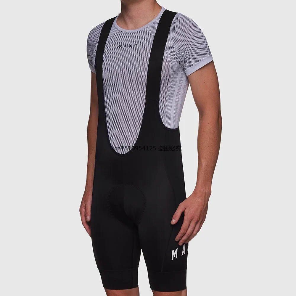 

2021 MAAP Men Summer Black Cycling Bib Shorts Breathable MTB Race Pants Road Bike Shorts Sponge Pad Quick Dry Bicycle Tights