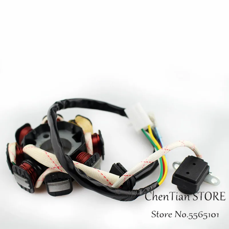 8 полюсный 5 проводной Магнитный статор постоянного тока для 4 тактного скутера