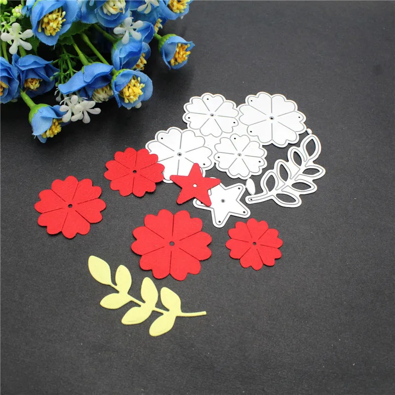 

Metal Cutting Die Flower Leaf Scrapbooking Mold Paper DIY Cards Postcard Handmade Craft Stencil Album Handcraft Embossing Moulds