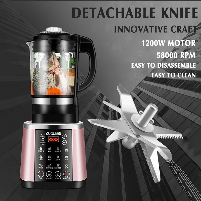 

110-220V Automatic Blender Mixer Cytoderm Breaking Machine Heating Multi-Function Food Processors Filter-Free Kitchen Appliances