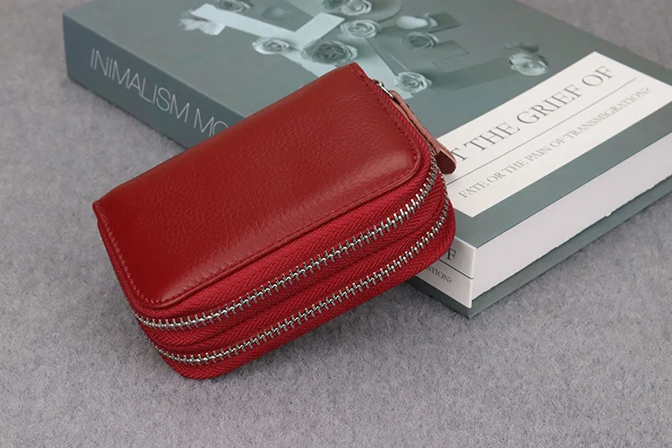 COMFORSKIN, Новое поступление, натуральная кожа, RFID, противоугонная щетка, держатель для карт, большая емкость, двойная молния, отделение для карт, кошельки