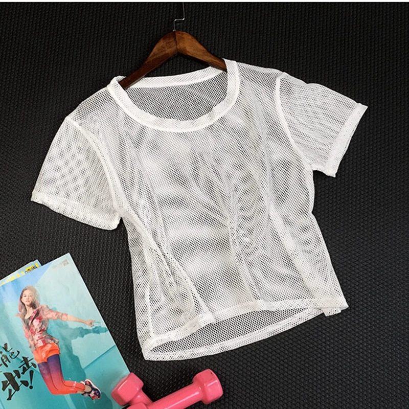 Women's Breathable Sport yoga T-shirts Quick Dry Gym Running Fitness Top | Спорт и развлечения