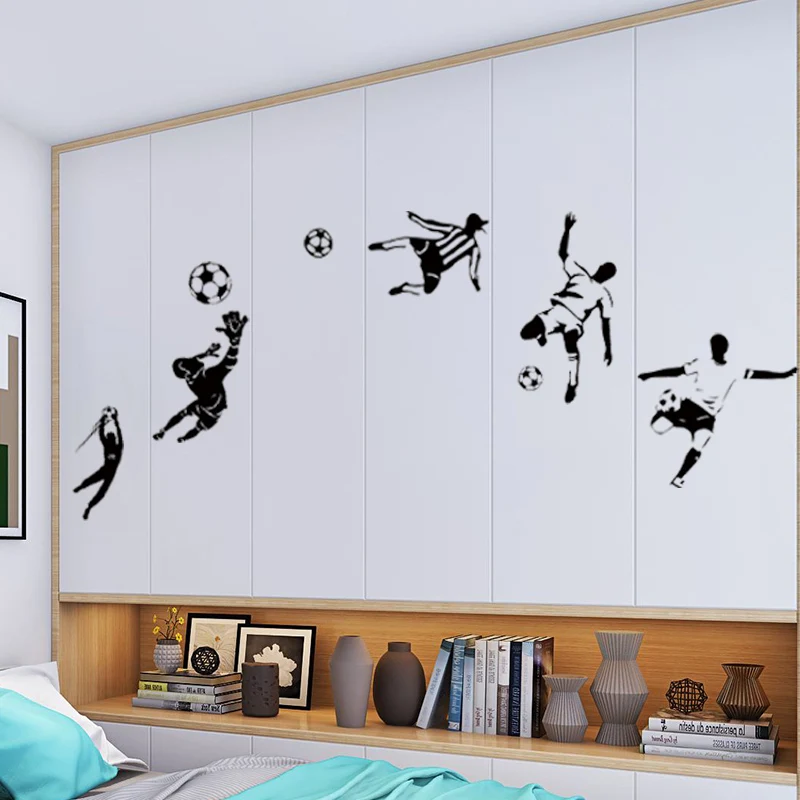 Персонализированные виниловые наклейки на стены в виде футбола для детской